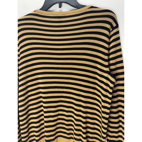EILEEN FISHER Women’s Tencel/Silk Tan/Black Striped Pullover TopSweater Sz M - Picture 15 of 16